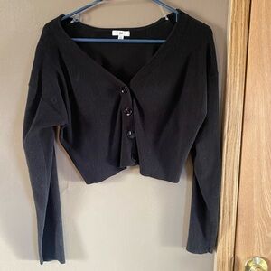 BP Black Crop Cardigan
